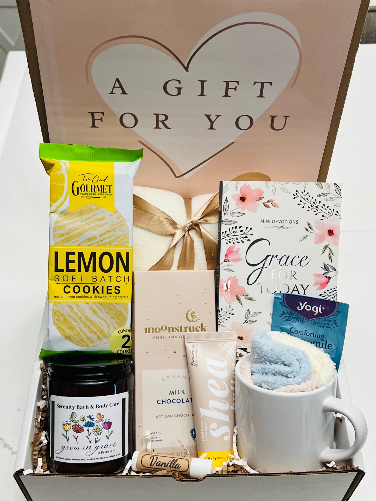 Grace for Today Christian Gift Box for Women — Encouragement & Comfort, Sympathy Gift, Thinking of You, Christmas Gift Basket