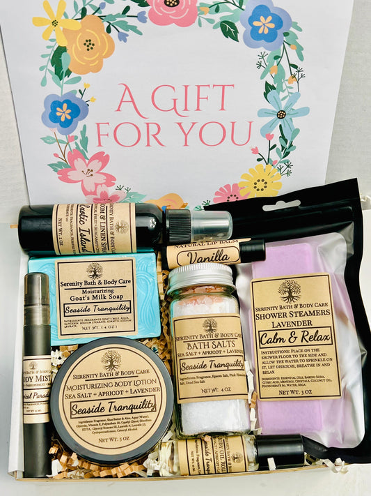 Spa Gift Box, Self Care Gift Box, Relaxation Gift Basket for Women, Mom Gifts, Birthday Gifts, Thank you Gifts, Co-Worker Gifts, Christmas Gifts