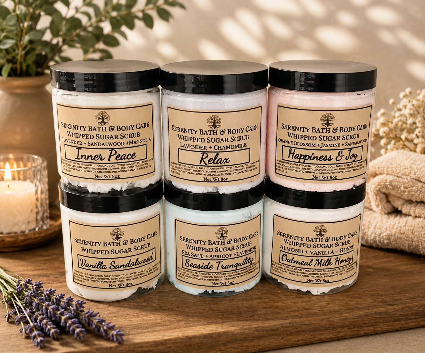 Whipped Sugar Scrub and Moisturizing Body Lotion Bundle Set