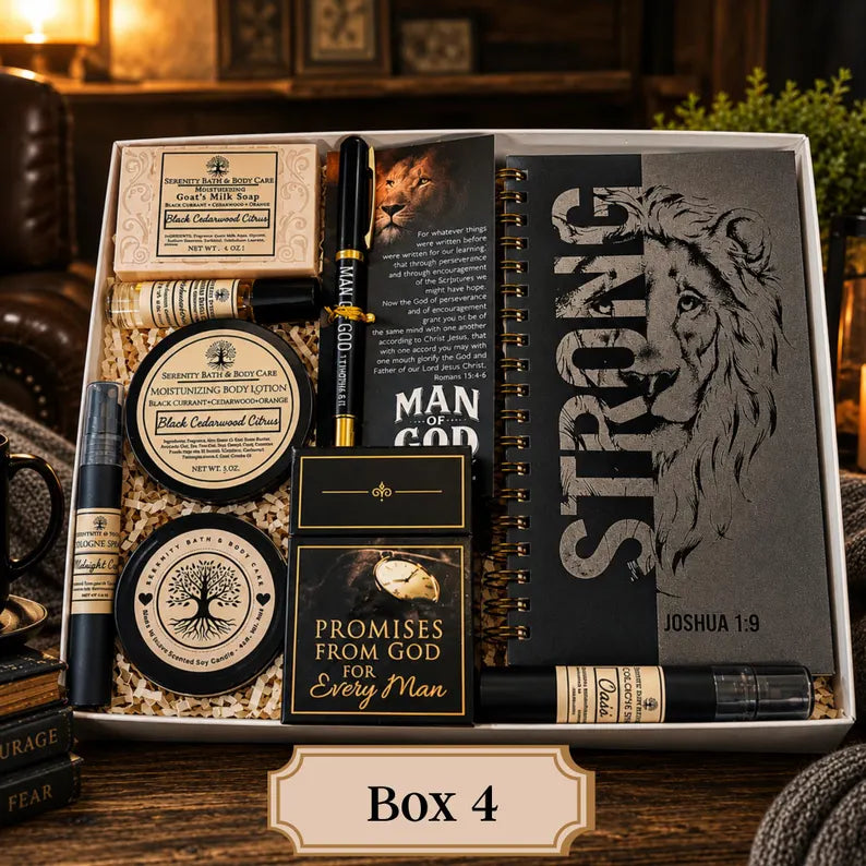 Man of God Christian Gift Box, Men Gifts, Father's Day Gift, Birthday Gift for Husband, Boyfriend, Son, Christmas Gift for Men, Dad Gift