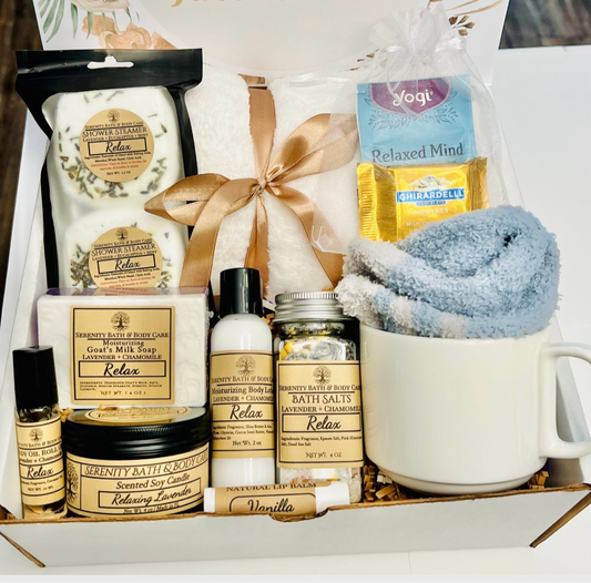 1-A Birthday Gift for Her, Hygge Gift Box with Blanket, Valentine's Day, Mother's Day, Thank you Gift, Sympathy Gift Basket, Christmas Gift for Women
