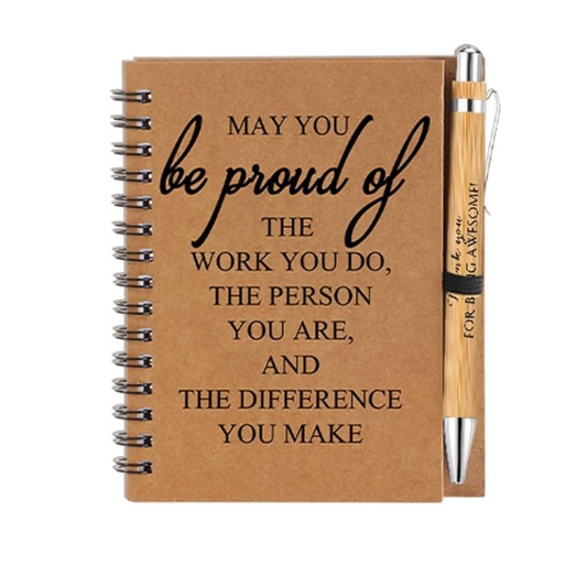 Employee Appreciation Gifts Inspirational Journal Notebook & Pen, Thank You Gift for Employees, Coworker, Team, Staff, Teacher, Nurse- Build a Box