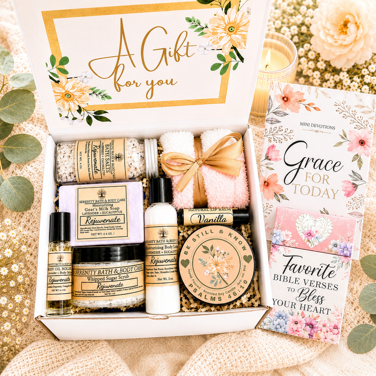 Luxury Christian Gift Box for Women, Faith Based Gift, Devotional Gift, Bible Gift, Self Care Gift, Birthday Gift, Thinking of You Gift, Christmas Gift