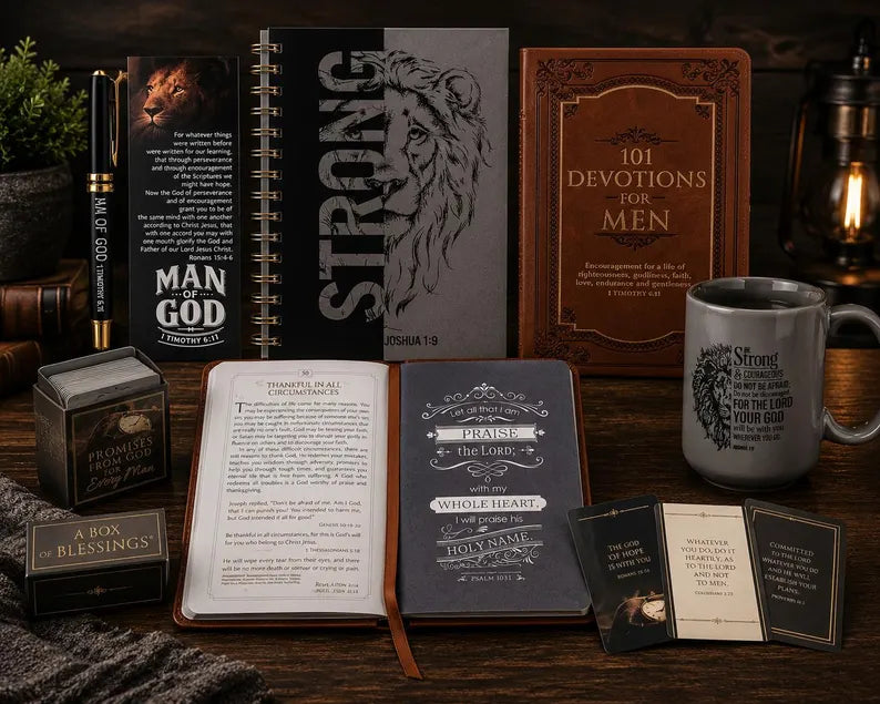 Man of God Christian Gift Box, Men Gifts, Father's Day Gift, Birthday Gift for Husband, Boyfriend, Son, Christmas Gift for Men, Dad Gift