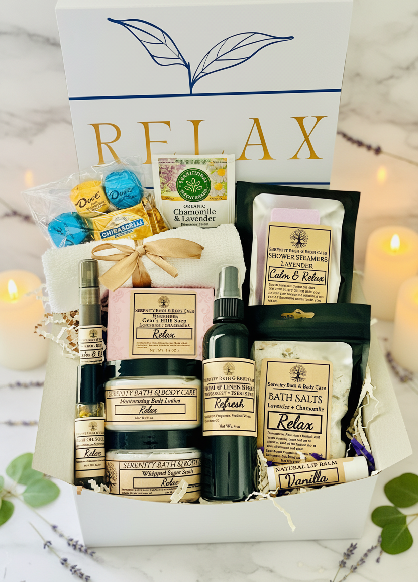 Luxury Relax Spa Gift Box for Women – Birthday, Christmas, Self Care Gift Set