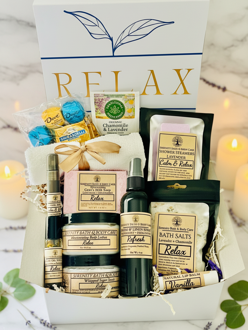 Luxury Relax Spa Gift Box for Women – Birthday, Christmas, Self Care Gift Set