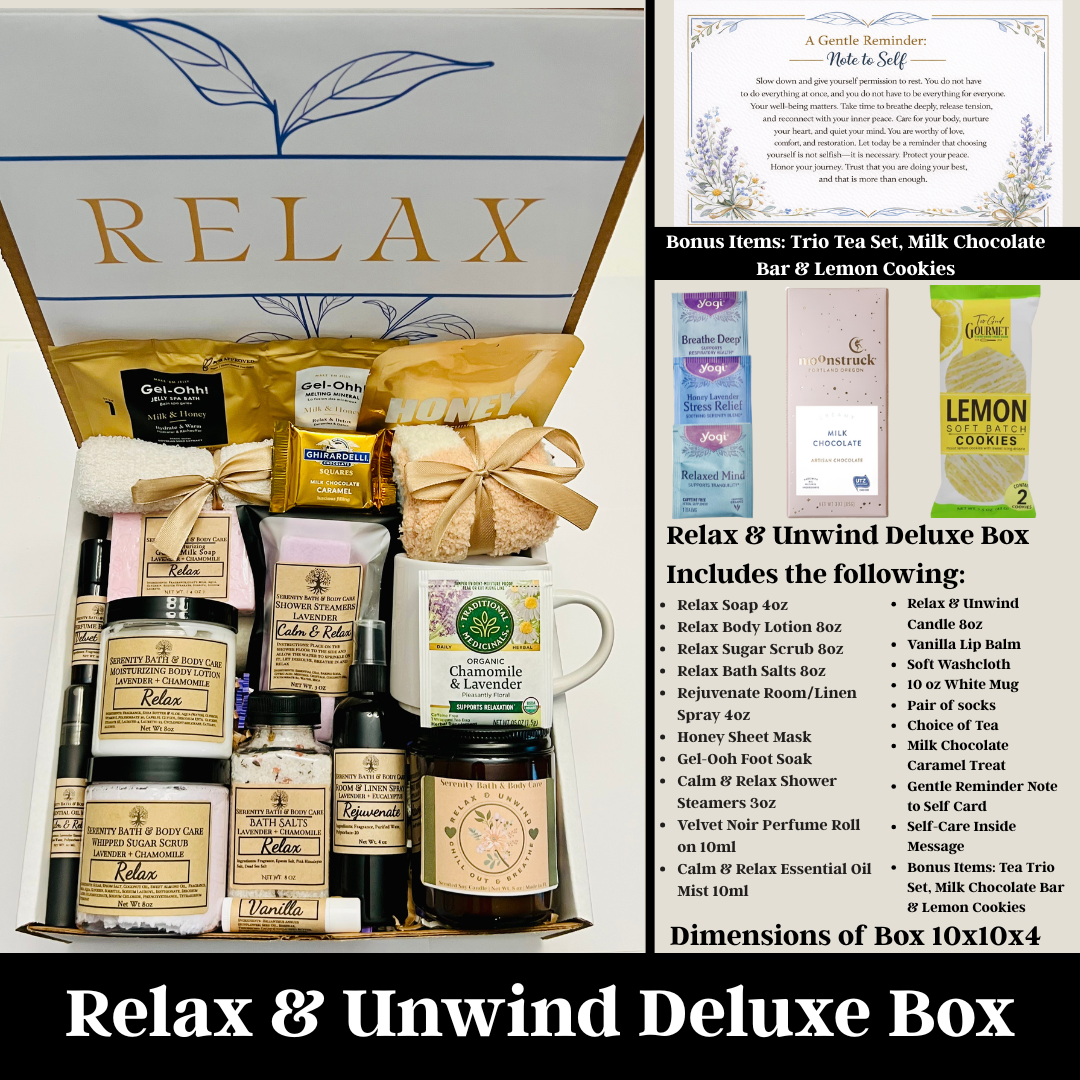 Luxury Relax Spa Gift Box – Birthday, Christmas, Thinking of You, Thank you, & Self Care Gift