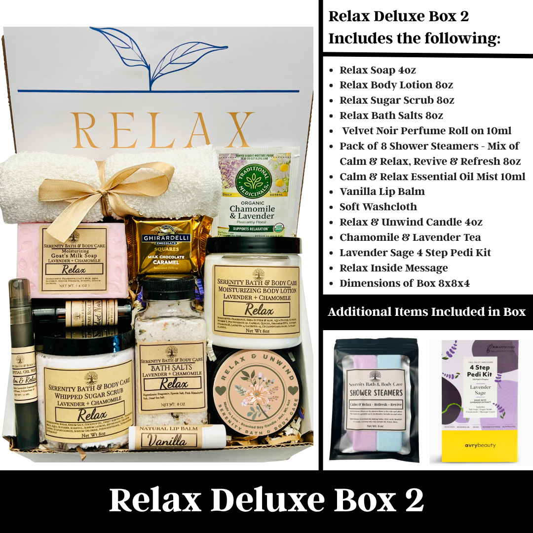 Luxury Relax Spa Gift Box – Birthday, Christmas, Thinking of You, Thank you, & Self Care Gift