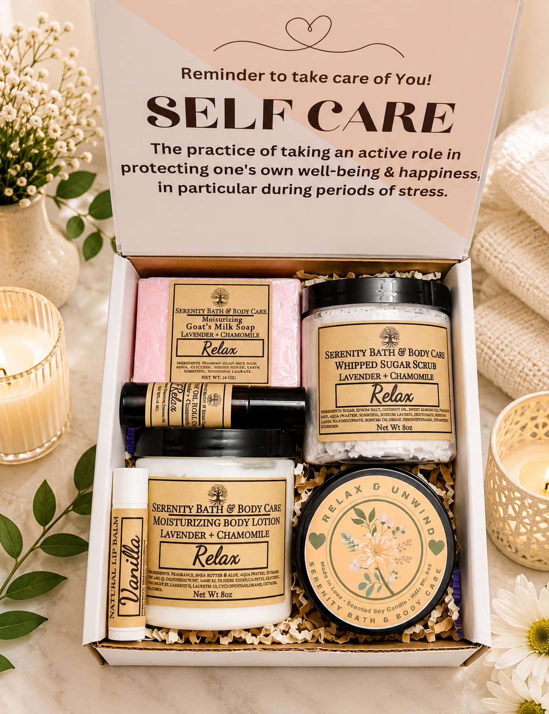 Relax Spa Gift Box for Women – Birthday, Christmas, Thinking of You, Thank you, & Self Care Gift for Her