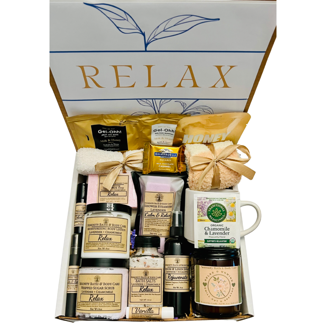 Luxury Relax Spa Gift Box – Birthday, Christmas, Thinking of You, Thank you, & Self Care Gift