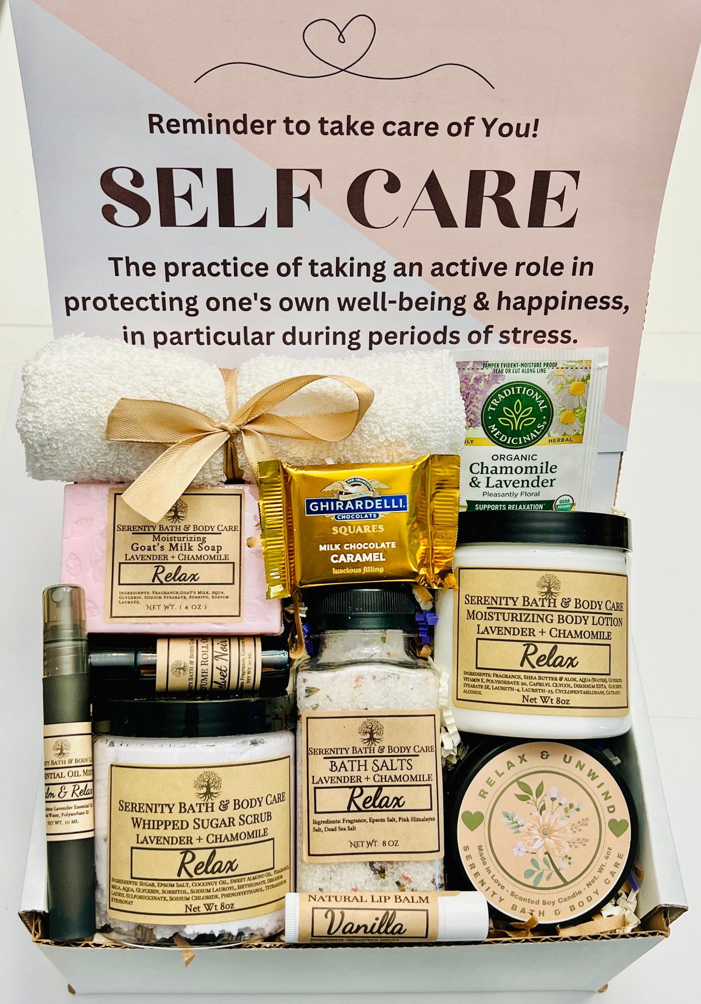 Luxury Relax Spa Gift Box – Birthday, Christmas, Thinking of You, Thank you, & Self Care Gift
