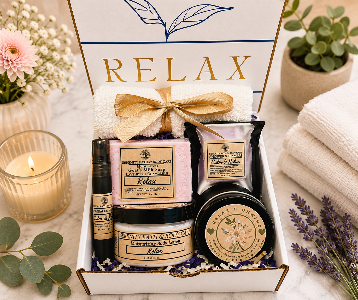 Relax Spa Gift Box for Women – Birthday, Christmas, Thinking of You, Thank you, & Self Care Gift for Her