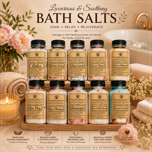 Luxurious Bath Salts Soak - Aromatic and Relaxing, Spa Experience for Self-Care, Perfect Pampering Gift