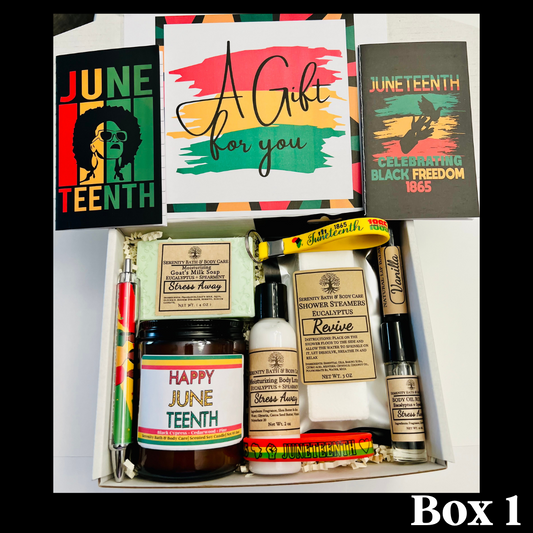Black Owned, Juneteenth Gift Box, Spa Gift for Her, Gift for Him, Black History Theme Gift Box, Self Care Gift for Juneteenth Celebration