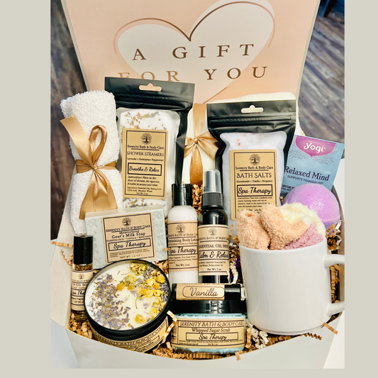 Luxury Spa Gift Basket for Women, Thinking of You Gift, Sympathy Gift Basket, Birthday Gift for Women, Self Care Gift Box, Sending Hugs, Thank you Gift, Employee Gifts for Christmas