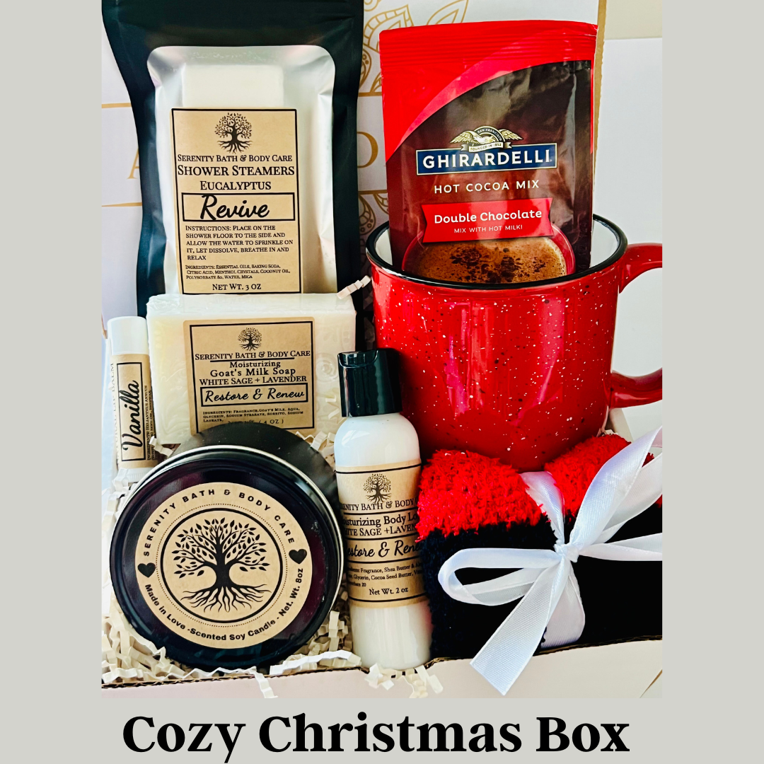 Christmas Gift Box for Women – Cozy Holiday Spa Gift, Comfort Christmas Box, Merry & Bright, All is Calm, Self Care Gift Set, Relaxation Set