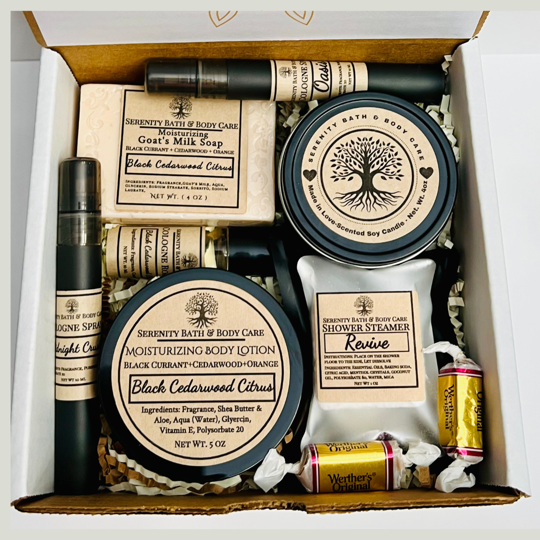 Men’s Gift Box | Luxury Self Care Set for Him | Father’s Day, Birthday, Christmas & Valentine’s Gift | Relaxation Spa Gift for Husband or Boyfriend