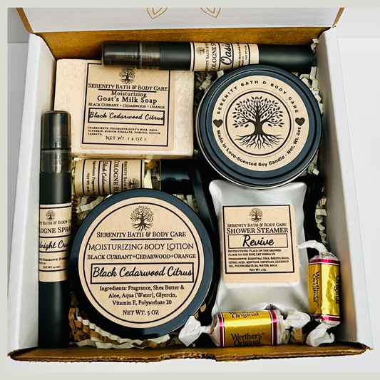 Men’s Gift Box | Luxury Self Care Set for Him | Father’s Day, Birthday, Christmas & Valentine’s Gift | Relaxation Spa Gift for Husband or Boyfriend