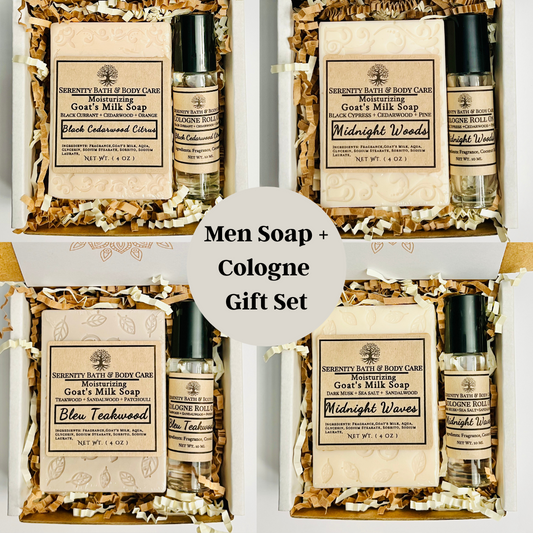 Holiday Deal – Men’s Soap + Cologne Gift Set $19.99 | Spa Gift for Him | Christmas, Birthday, Father’s Day, Thank You & Employee Gift