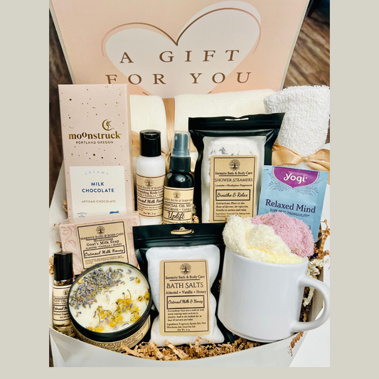 Luxury Spa Gift Box for Women, Thinking of You Gift, Sympathy Gift Basket, Birthday Gift for Women, Self Care Gift Box, Sending Hugs, Thank you Gift, Employee Gifts for Christmas