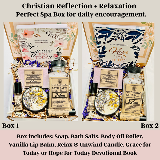 Christian Devotional Gift Box for Women, Faith-Based Self Care Gift for Encouragement, Birthday, Christmas, Thinking of you, or Get Well