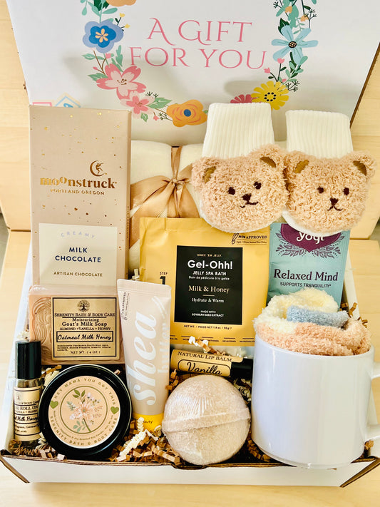 New Mom Gift Box, New Mom Care Package, New Mom & Baby Gift Set, Pregnancy Gift Box, Personalized New Mom Gift
