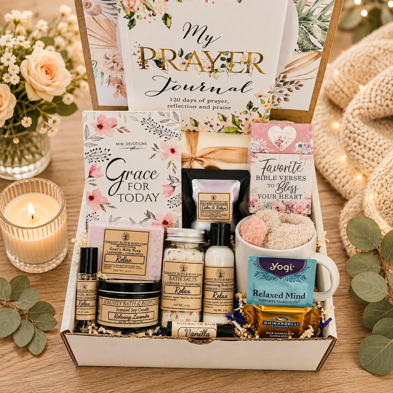 Deluxe Christian Gift Box for Women, Inspirational Devotional Gift Box, Birthday Gift, Christmas Gift, Thinking of you Gift for Her