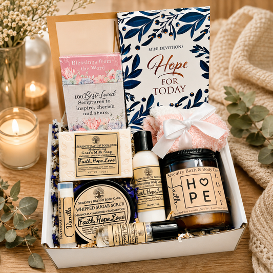 Christian Gift Box for Women | Spa Gift Box | Birthday Gift for Women | Encouragement Gift for Her | Thinking of You Gift | Christmas Gift Box | Faith Based Self Care Gift
