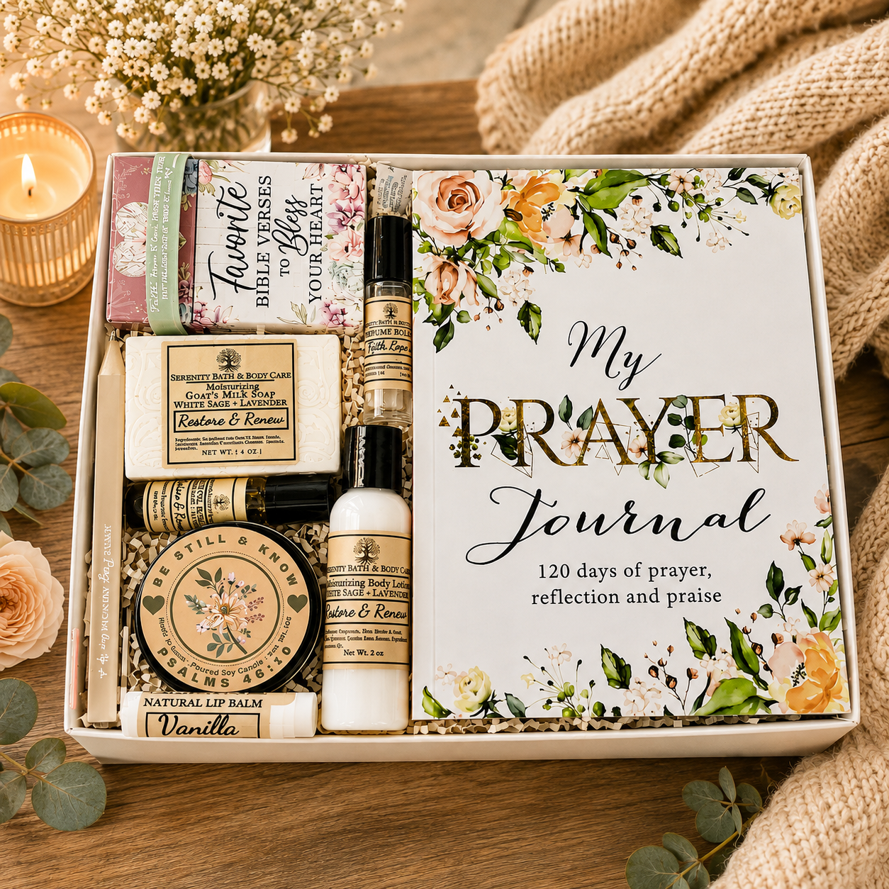 Christian Gift Box for Women | Spa Gift Box | Birthday Gift for Women | Encouragement Gift for Her | Thinking of You Gift | Christmas Gift Box | Faith Based Gift