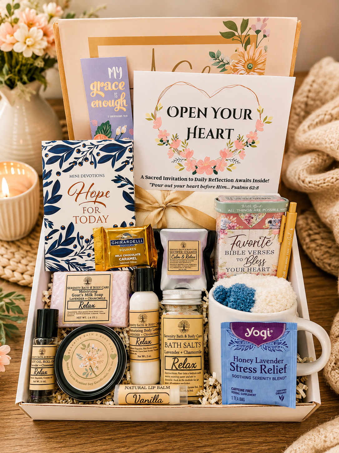 Christian Gift Box for Women | Faith Based Spa Gift Box | Encouragement Gift | Thinking of You Gift | Birthday Gift | Self Care Gift | Christmas Gift