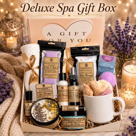 Luxury Spa Gift Basket for Women, Thinking of You Gift, Sympathy Gift Basket, Birthday Gift for Women, Self Care Gift Box, Sending Hugs, Thank you Gift, Employee Gifts for Christmas