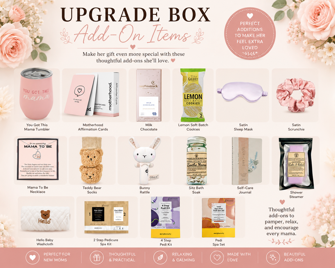 Self Care Gift Box Upgrade Add On Items| Spa Gift Box Extras | Customize Your Care Package