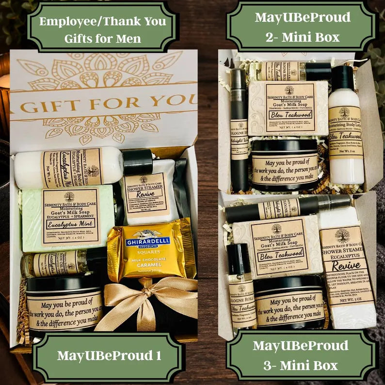 Men Spa Gift Set, Luxurious Self Care Kit for Him, Father's Day & Coworker Gift, Perfect Birthday and Husband Gift, Christmas Gift for Men