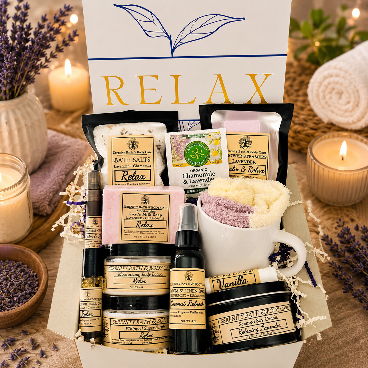 Luxury Spa Gift Box for Women, Birthday Gift, Christmas Gift, Self Care Gift Box, Pamper Gifts, Thank you Gift, Thinking of you Gift, Co-Worker Gifts