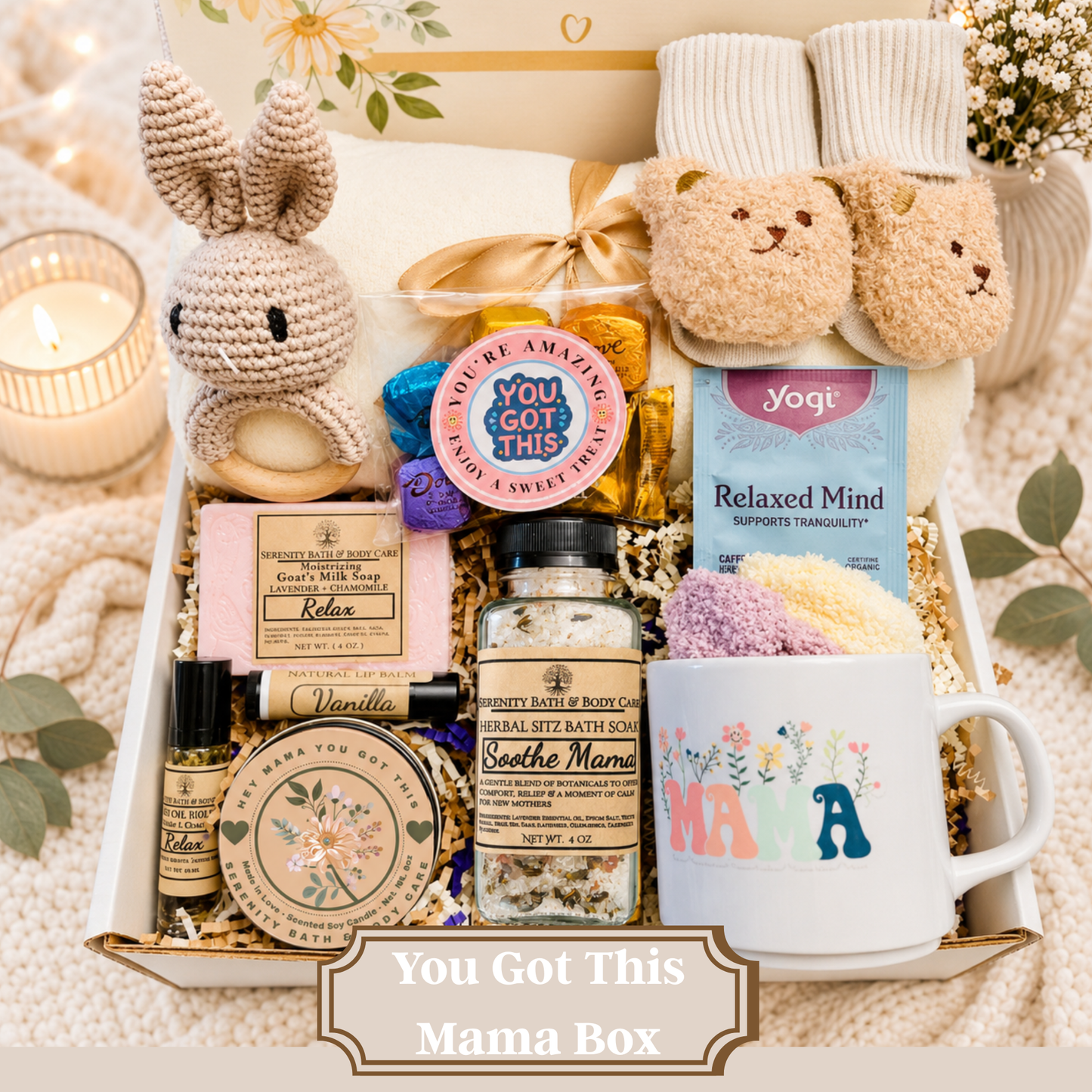 New Mom and New Baby Spa Gift Box, Self Care Package for Her, New Parents Gift Basket, New Mom Gift Basket, Congrats New Mom Gift