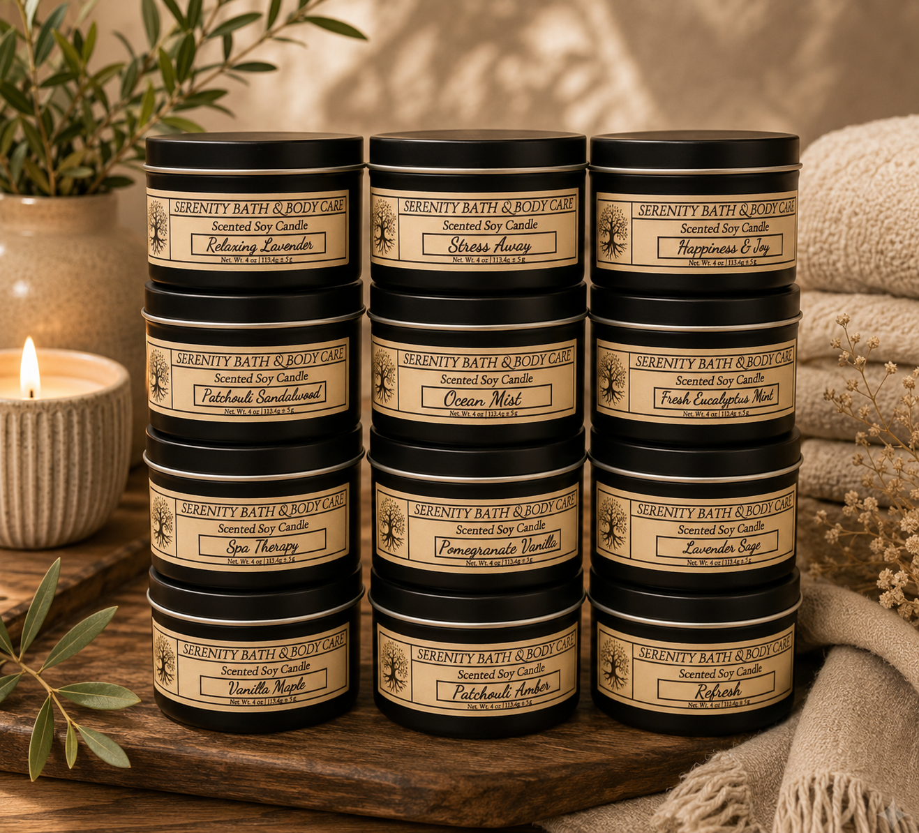 Scented Soy Candles| Hand Poured Candles| Soy Wax Candles 4oz and 8oz