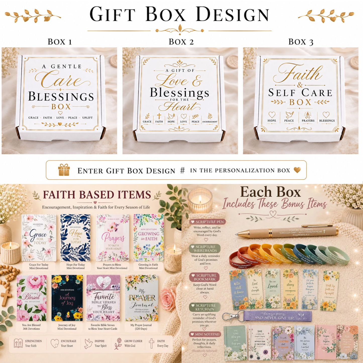 Warm Hugs & Blessings Gift Box for Women | Christian Care Package, Thinking of You Gift, Prayer Gift, Get Well & Encouragement Gift