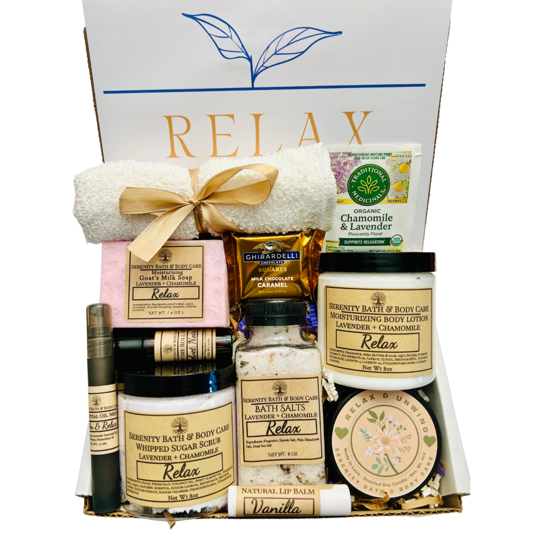 Luxury Relax Spa Gift Box – Birthday, Christmas, Thinking of You, Thank you, & Self Care Gift