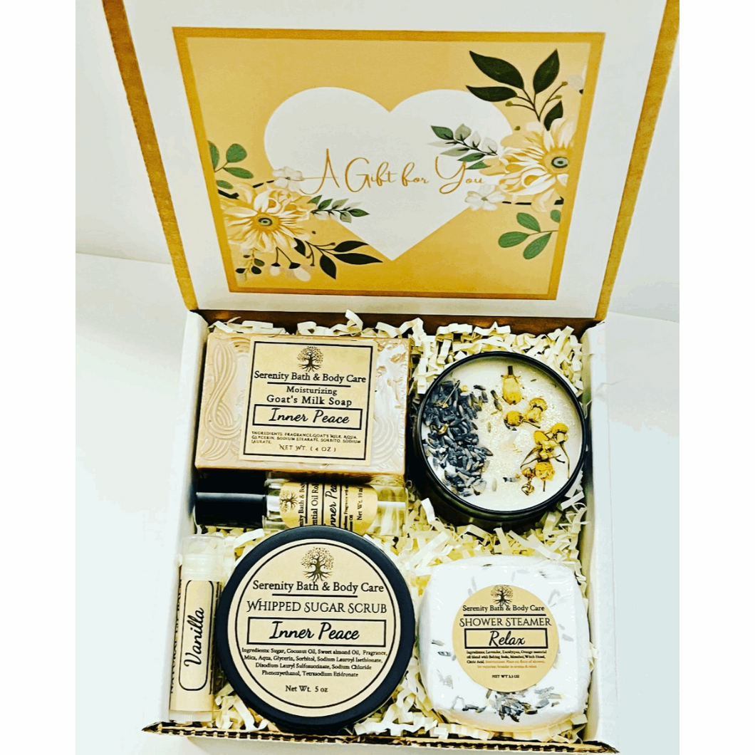 Elegant Gift Box for Bath and Body Products Blue White 