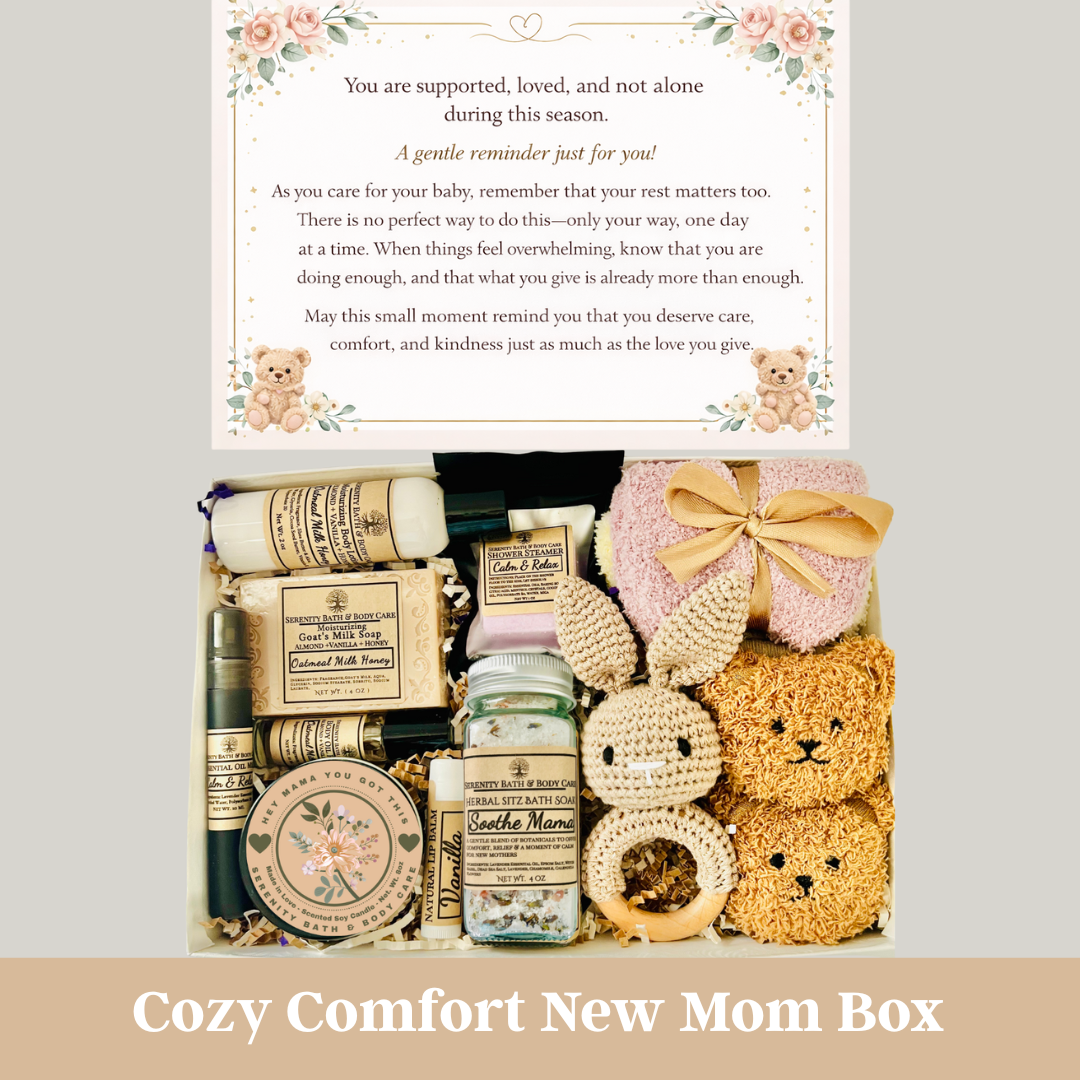 New Mom Gift Box, New Mom Care Package, New Mom & Baby Gift Set, Pregn Serenity Bath and Body Care New Mom Gift Box, New Mom Care Package, New Mom & Baby Gift Set, Pregn Serenity Bath and Body Care