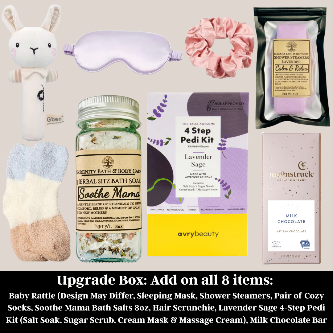 New Mom and New Baby Spa Gift Box, Self Care Package for Her, New Parents Gift Basket, New Mom Gift Basket, Congrats New Mom Gift