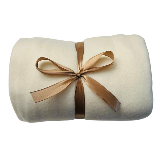 Build a Box-Cozy Ivory Fleece Throw Blanket 50x70