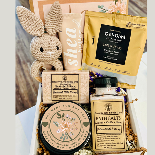 New Mom and New Baby Spa Gift Box, Self Care Package for Her, New Parents Gift Basket, New Mom Gift Basket, Congrats New Mom Gift