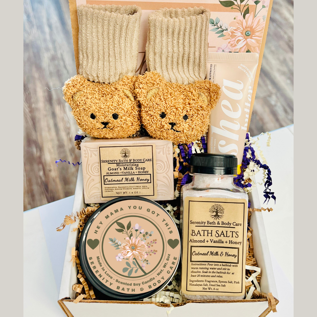 New Mom and New Baby Spa Gift Box, Self Care Package for Her, New Parents Gift Basket, New Mom Gift Basket, Congrats New Mom Gift