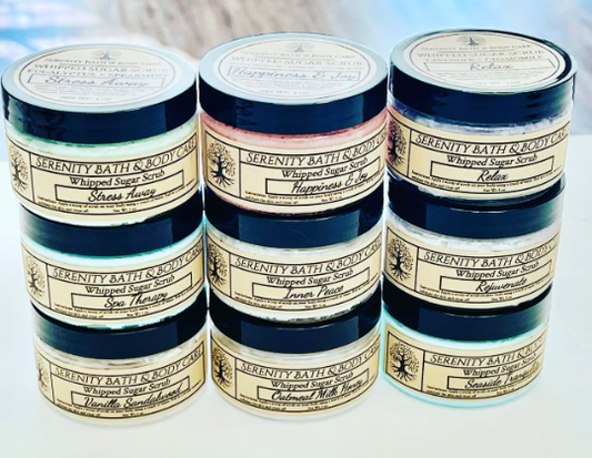 Bulk Whipped Sugar Scrub| Wholesale Scented Sugar Scrubs 5oz -Set of 12