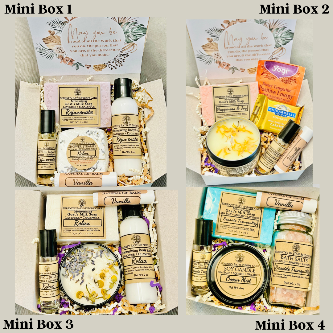 Mini Spa Gift Box, Bath and Body Gift Set, Self Care Box, Corporate Gifts, Employee Appreciation Gifts, Relaxation Spa Gift Set