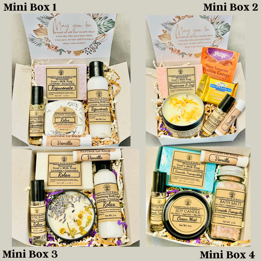 Mini Spa Gift Box, Bath and Body Gift Set, Self Care Box, Corporate Gifts, Employee Appreciation Gifts, Relaxation Spa Gift Set