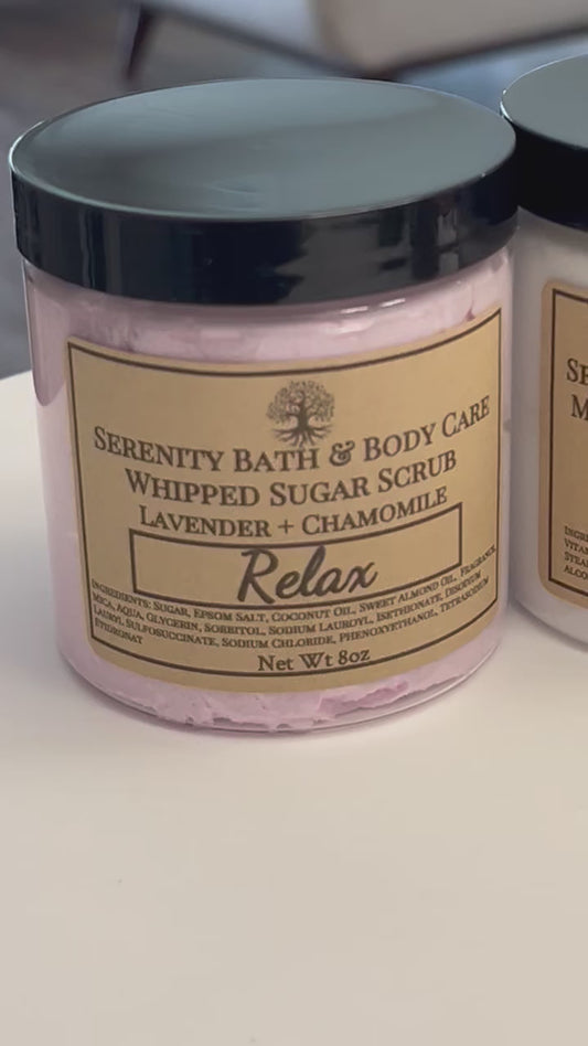 Whipped Sugar Scrub and Moisturizing Body Lotion Bundle Set