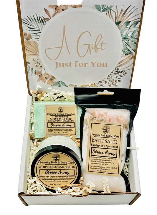 Stress Relief Spa Gift Box | Luxury Self Care Care Package for Her |
